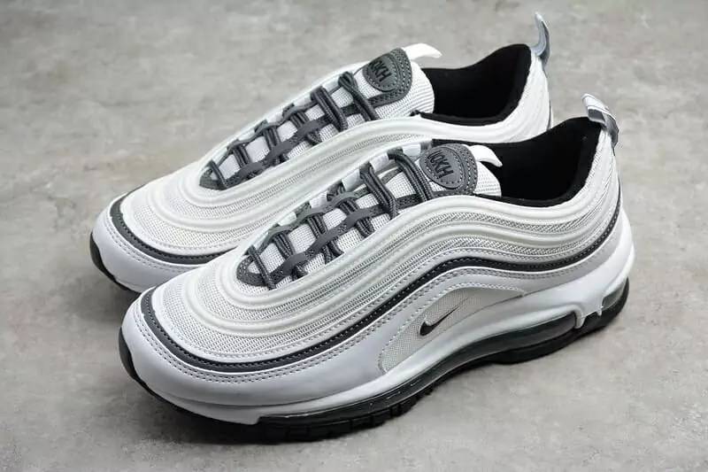 nike air max 97 air sprung homme et femme blanc gris noir1